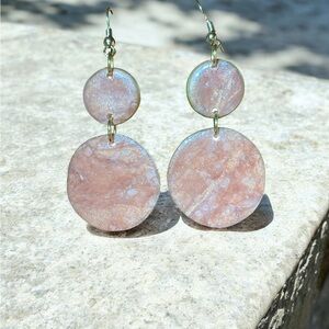 Perfectly imperfect by Heather. Chic translucent, Iridescent Disc Earrings